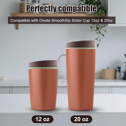 Replacement Slider Lid for Owala SmoothSip 20oz & 12oz, Top Cover Compatible with Owala 24oz Coffee Tumbler, Coffee Travel Mugs Leakproof Accessories, BPA-Free (Black Cherry)