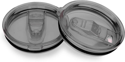 2 Replacement Lids for Stainless Steel Tumbler Travel Cup - Fits OF Inner diameter 3.7 to 3.74 INCH Yeti Rambler and others (Transparent) (30 OZ)
