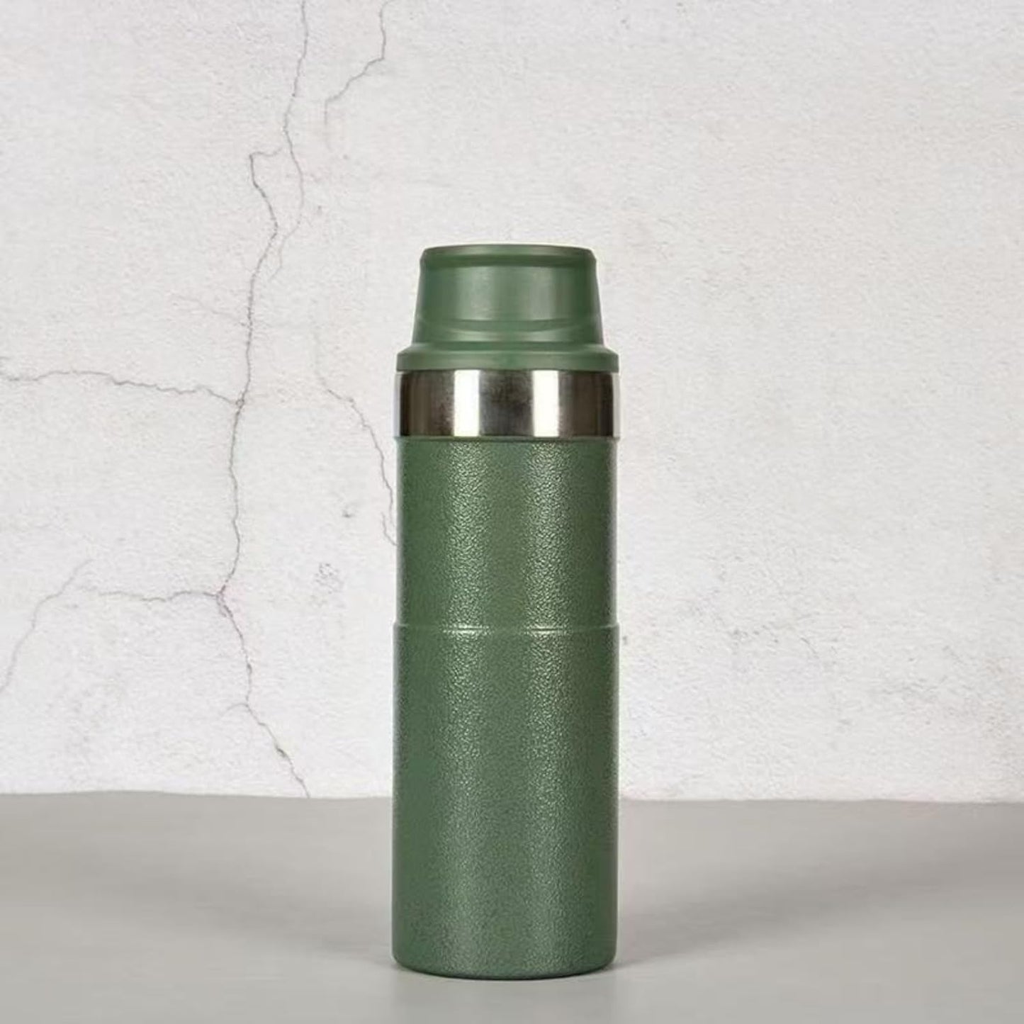 MAXFOREST16OZ Trigger Action Travel Mug - 500ml BPA Free Insulated Stainless Steel Coffee Tumbler, Leak-Proof Wide Mouth Design for Commuters, Sports & Outdoor Enthusiasts (Green)