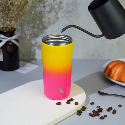 Konokyo Tumbler with Lid, 16 oz Travel Coffee Mug Double Wall Vacuum Stainless Steel Thermal Metal Cup Insulated Water Bottle,Navy Blue
