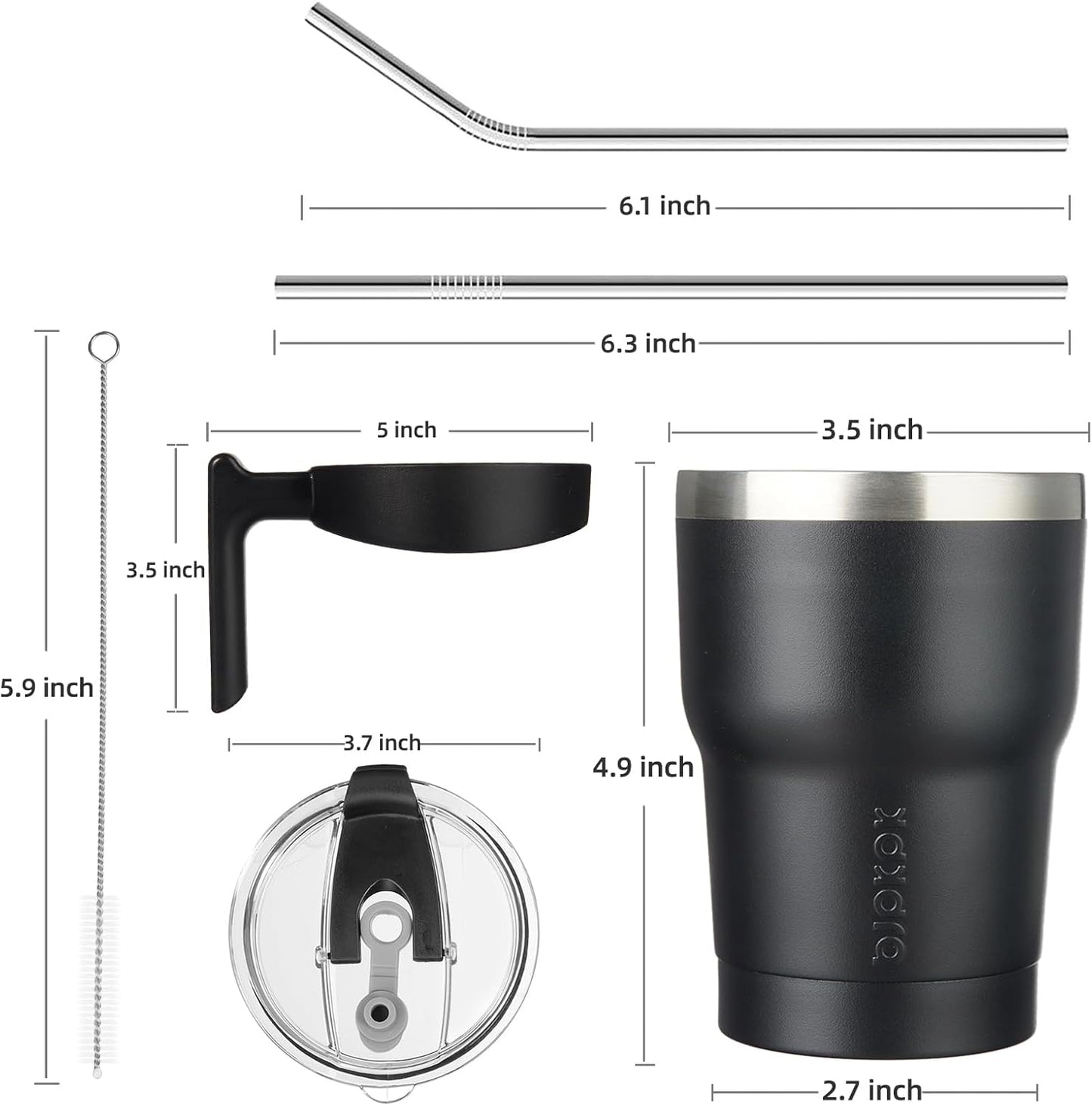 BJPKPK Tumbler With Handle And Straw Lid 40 oz Stainless Steel Insulated Coffee Tumbler Cups For Home, Office or Car,Turquoise