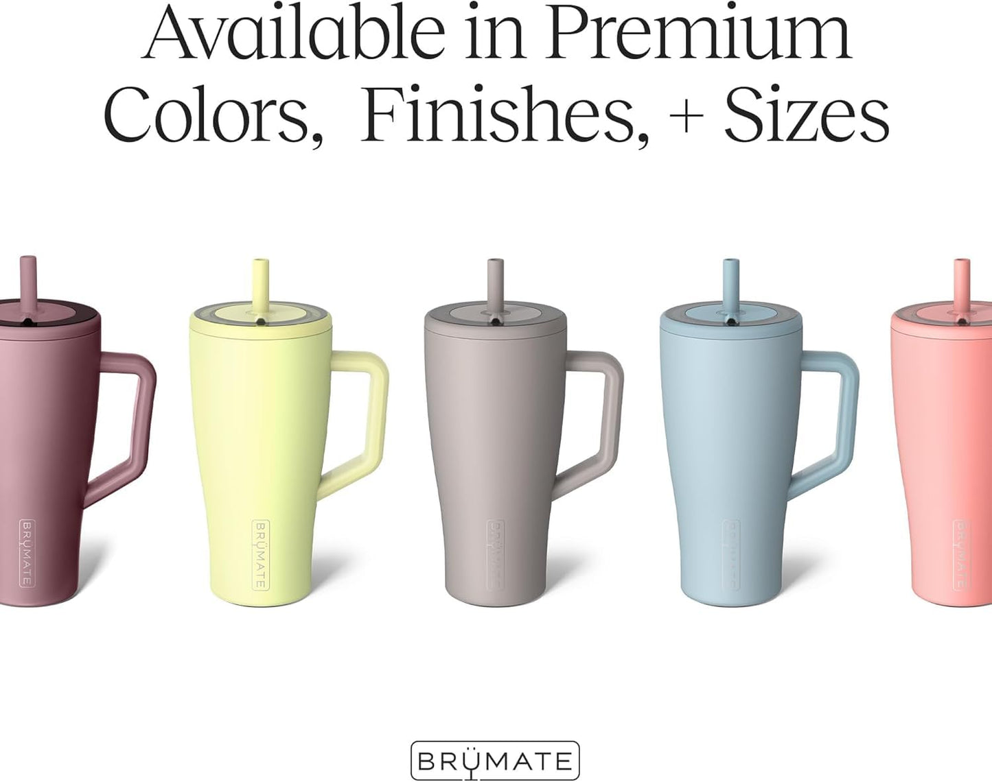 BrüMate Era 40 oz Tumbler with Handle & Straw | 100% Leakproof Insulated Water Bottle Tumbler with Lid & Flexible SoftSip Straw | Made of Stainless Steel | Cup Holder Friendly | 40oz (Nightfall Blue)