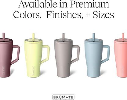 BrüMate Era 40 oz Tumbler with Handle & Straw | 100% Leakproof Insulated Water Bottle Tumbler with Lid & Flexible SoftSip Straw | Made of Stainless Steel | Cup Holder Friendly | 40oz (Nightfall Blue)