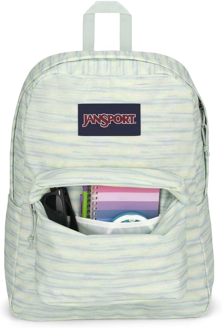 JanSport SuperBreak One Backpacks - Durable, Lightweight Bookbag with 1 Main Compartment, Front Utility Pocket with Built-in Organizer - Premium Backpack, Black - Colors B