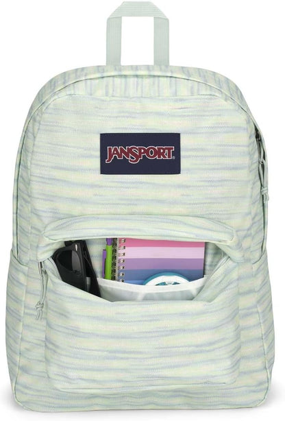 JanSport SuperBreak One Backpacks - Durable, Lightweight Bookbag with 1 Main Compartment, Front Utility Pocket with Built-in Organizer - Premium Backpack, Black - Colors B