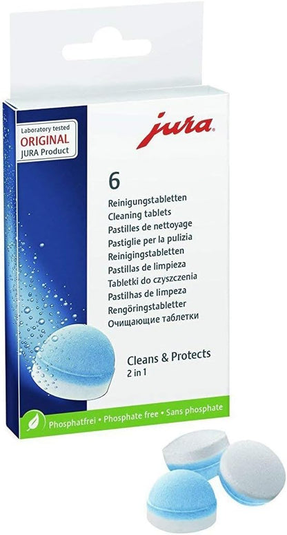 Jura 64308 Cleaning Tablets for All Automatic Coffee Centers, 6-Count