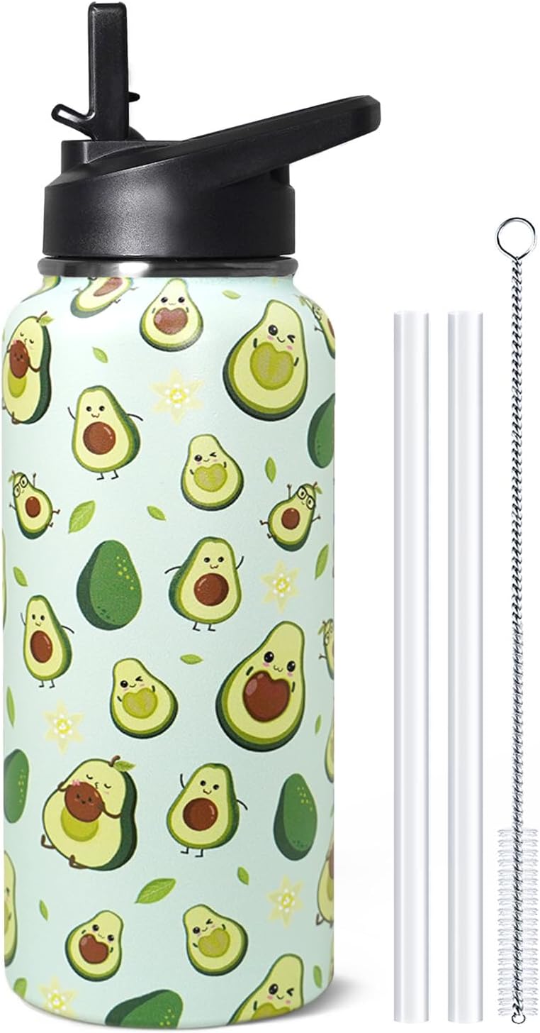 32 oz Pickleball Insulated Water Bottle with Straw - Pickleball Gym Hiking Sports Coffee Mug | Perfect Pickleball Gifts for Women, Pickleball Decor Accessories