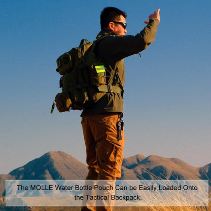 Upgraded Tactical Drawstring Molle Water Bottle Holder Tactical Pouches