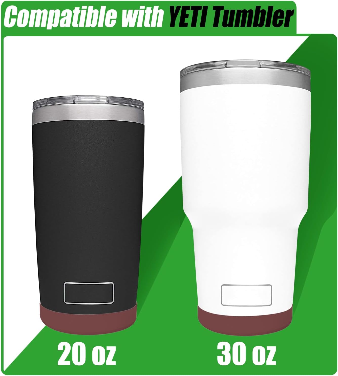 Silicone Boot Sleeve for YETI Tumbler 30 oz, 20 oz - Safer Protection and Less Noise for Yeti Coffee Mug Cup 20oz 30 oz - Dishwasher Safe