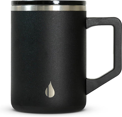 Elemental Insulated Coffee Mug - Triple-Wall Stainless Steel Summit Travel Cup for Hot and Cold Drinks - Thermal Coffee Mug with Lid and Handle for Camping, Office & Travel 16oz - Rainbow Speckle