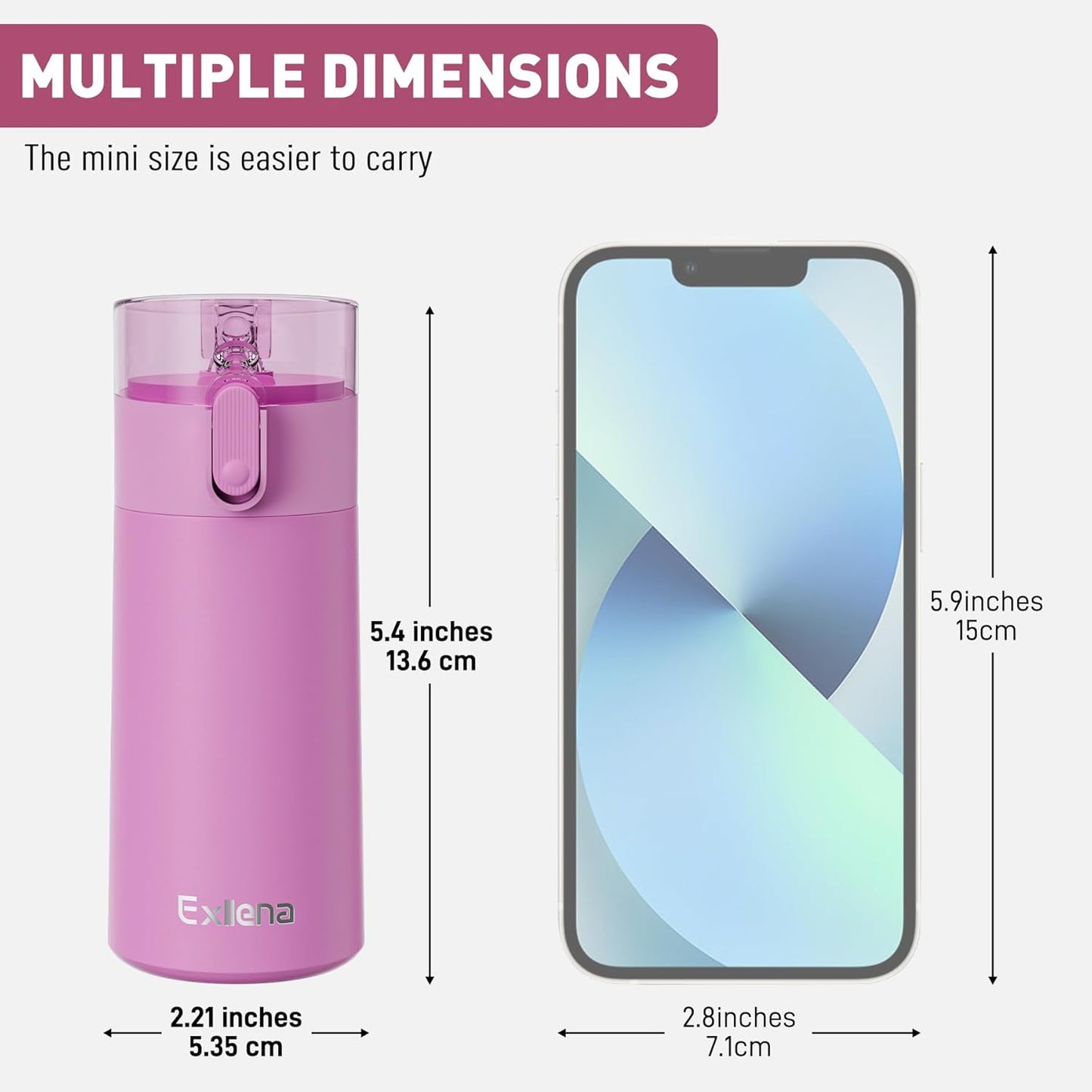 5oz Small Water Bottles with Straw, Mini Water Bottle with One-Hand Open Design, Leak-Proof Locking Lid for Hot&Cold Drinks, Small Travel Water Bottle - 100% Leakproof for School, Travel...(Mint)