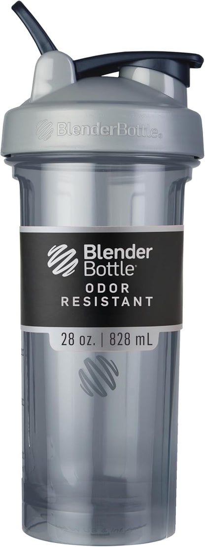 BlenderBottle Shaker Bottle Pro Series Perfect for Protein Shakes and Pre Workout, 24-Ounce, Black