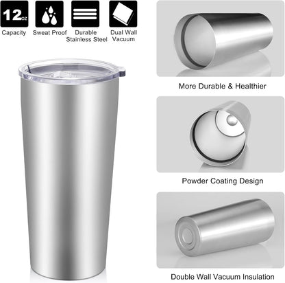 VEGOND 20oz Tumbler Bulk with Lid and Straw 1 Pack, Stainless Steel Vacuum Insulated Tumbler, Double Wall Coffee Cup Travel Mug, River Green