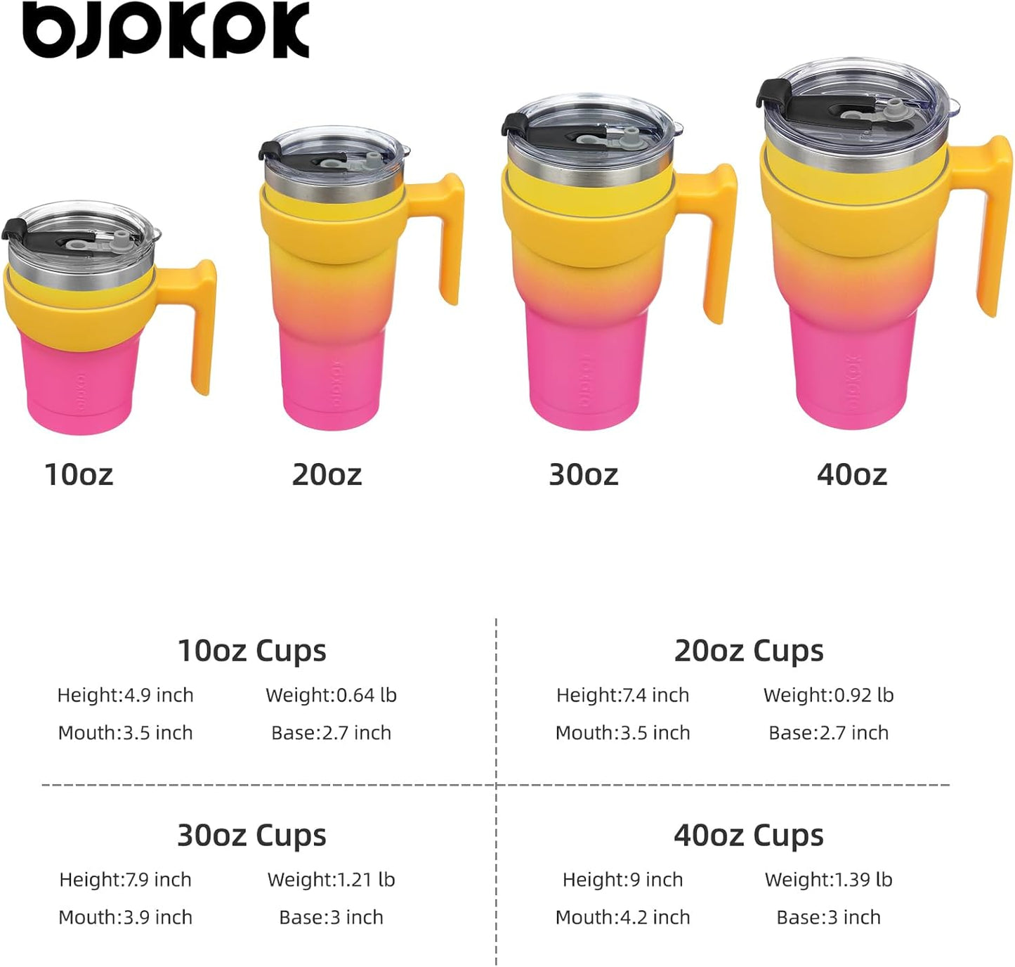 BJPKPK Tumbler With Handle And Straw Lid 40 oz Stainless Steel Insulated Coffee Tumbler Cups For Home, Office or Car,Turquoise