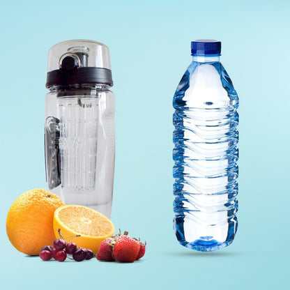 AIC Sport Fruit Infuser Water Bottle, Flip Top Lid & Dual Anti-Slip Grips, BPA Free Infuser Water Bottle,
