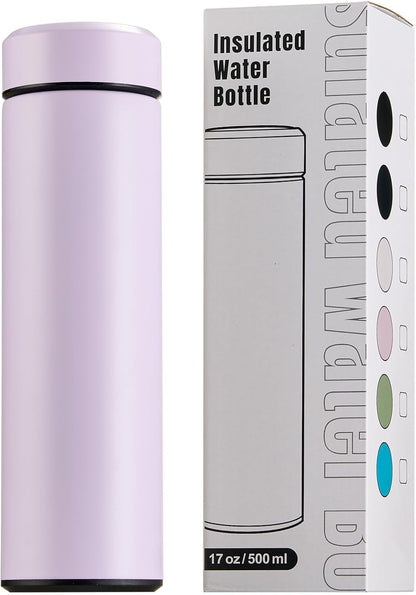 PARACITY Insulated Water Bottle,15 oz Stainless Steel Thermo, Double Wall Vacuum Water Bottle, Metal Water Bottle Keeps Hot for 12 Hrs, Cold for 24 Hrs, for Coffee, Drinks
