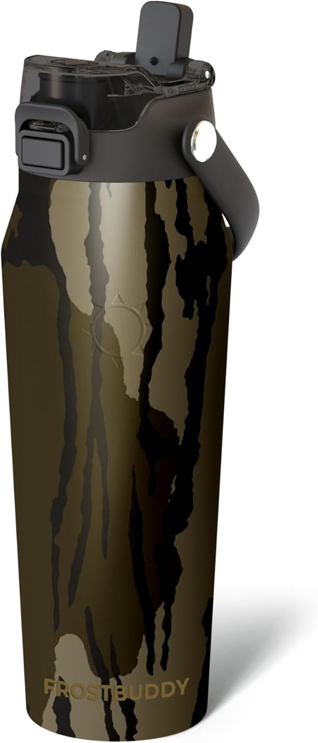 Frost Buddy 24oz Insulated Water Bottle with Straw & Chug Lid | Leak-Proof Stainless Steel | 24-Hours Cold | Sweat-Proof, Cup Holder Friendly | Ideal for Gym, Travel, Sports & Everyday Hydration - Colors A