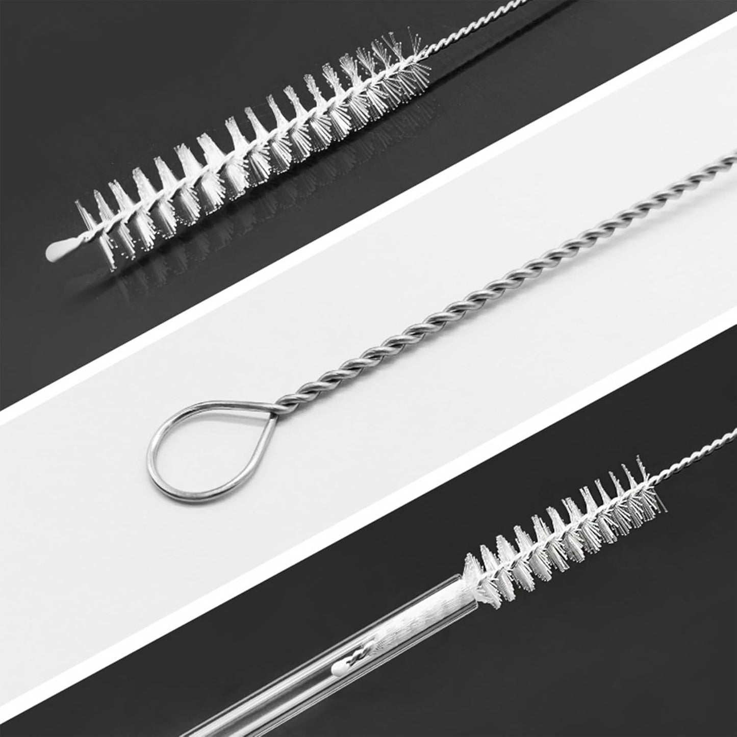 Straw Cleaner Brushes Sets, 8inch Different Diameters 10 Pieces, for Sippy Cup, Tumbler, Water Bottle, Drinking Straw