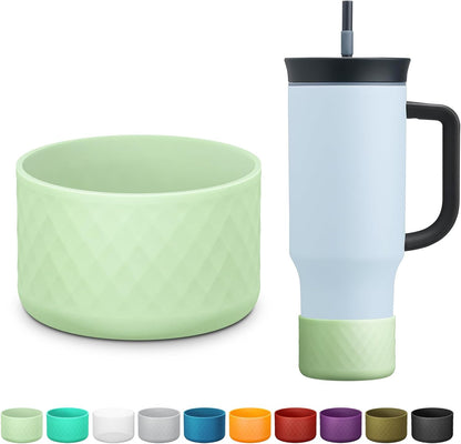 Silicone Boot for Owala 40 oz Tumbler with Handle, Anti-Slip Protective Sleeve for Stainless Steel Triple Layer Insulated Travel Tumbler Accessories
