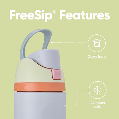 Owala FreeSip Insulated Stainless Steel Water Bottle with Straw, BPA-Free Sports Water Bottle, Great for Travel, 32 Oz, Denim