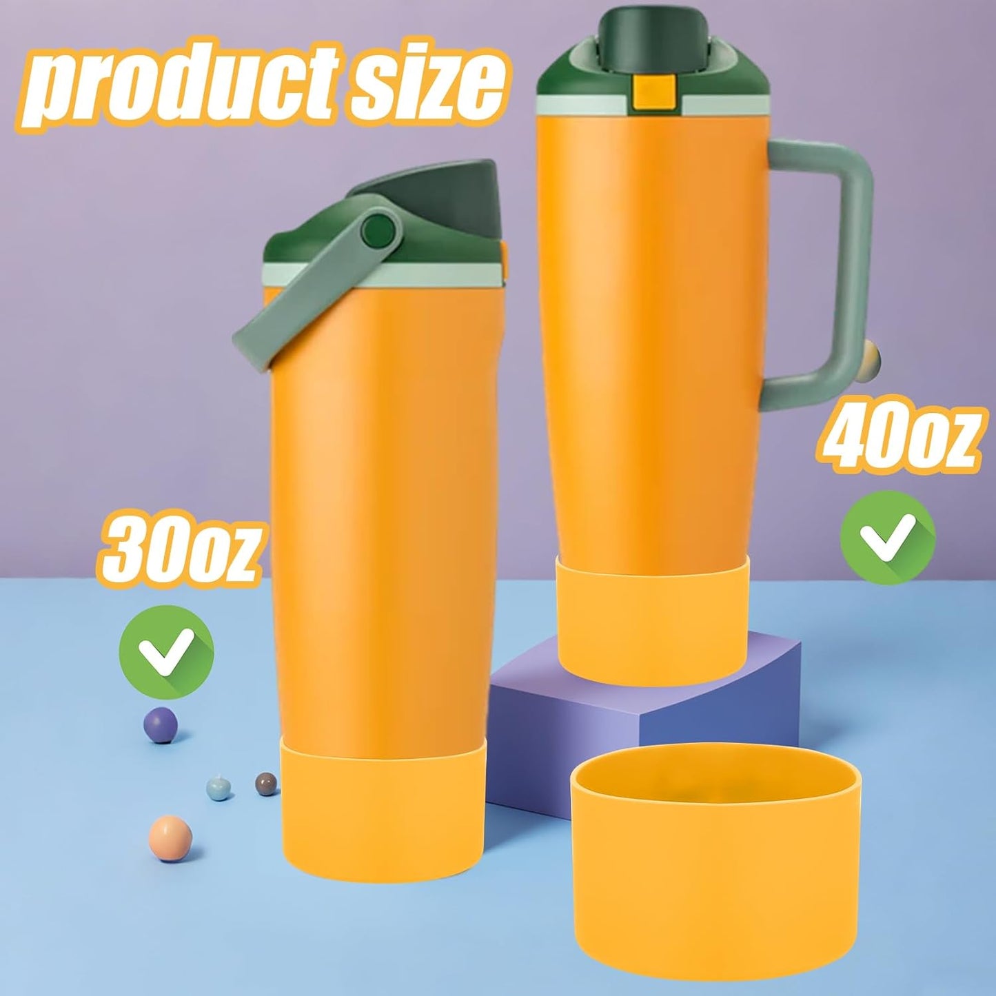 Mity rain 2PCS Protective Silicone Boots for Owala 30oz & 40oz FreeSip Sway Bottles & Tumblers - Accessories for owala, Enhances Stability & Prevents Scratches(Black Cherry)