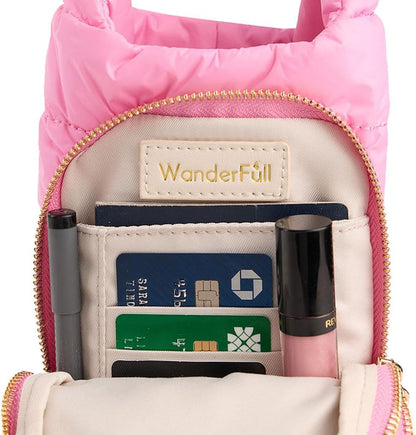 WanderFull Original HydroBag Fits Up to 32 oz Water Bottle Holder with Strap – Hands-Free Crossbody Water Bottle Carrier Bag with Phone Pocket - Colors A