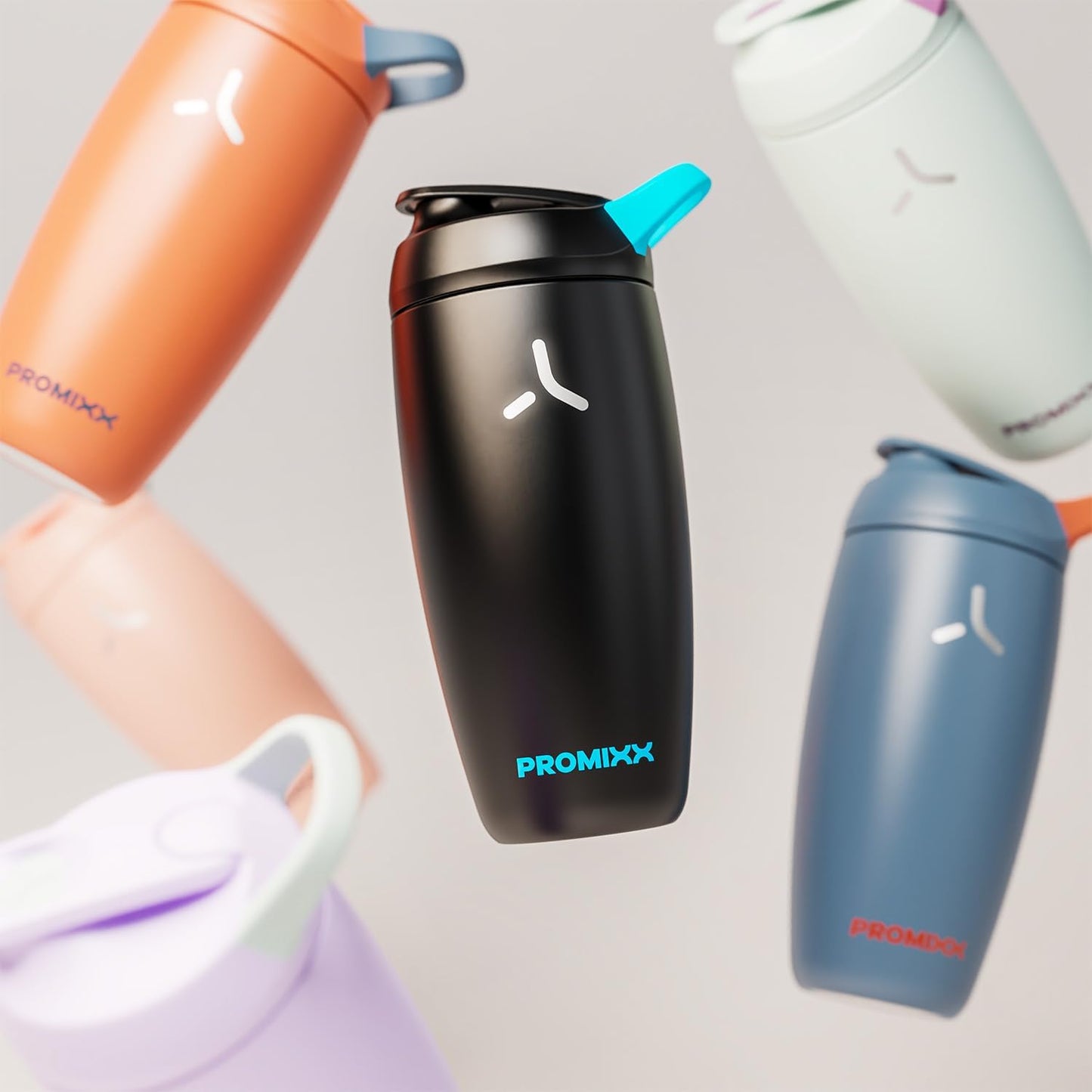 Promixx Pursuit Insulated Shaker Bottle – 18oz Double-Wall Stainless Steel Protein Mixer with Snap-Fit Agitator for Smooth Ice-Cold Shakes – Leak-Proof Gym Shaker Cup for Fitness – Midnight Blue