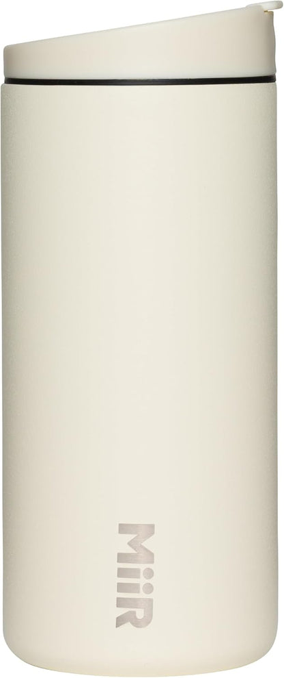 MiiR Flip Traveler 16oz - Double-Wall Vacuum Insulated with Flip Lid, BPA-Free Stainless Steel Construction, Insulated Tumbler for Hot or Cold Drinks