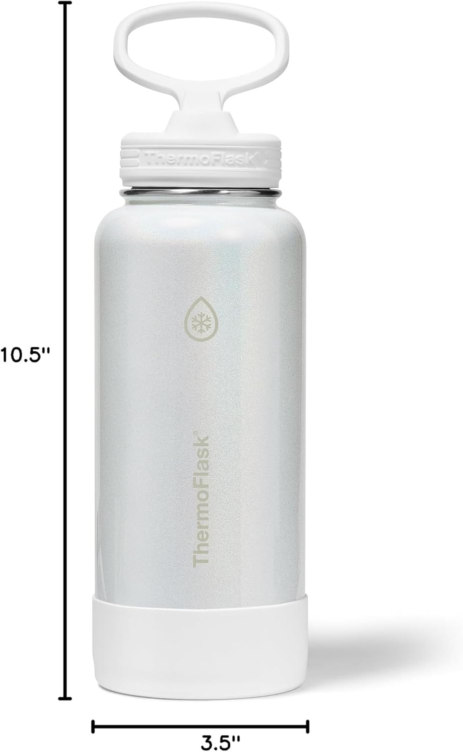 ThermoFlask Insulated Water Bottle with Spout Lid (24 oz, Lemonade Stand) - Leakproof, Stainless Steel Water Bottle for Cold & Hot Drinks, Travel & Daily Hydration