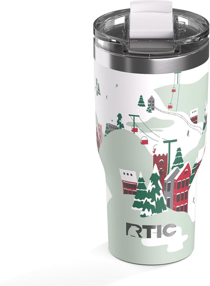RTIC 20oz Essential Tumbler with Lid, Ceramic Lined, Insulated, Stainless Steel, Metal, Double Wall Vacuum-Insulation, Travel Cup for Iced Coffee, Tea, Hot and Cold Drink, Graphite