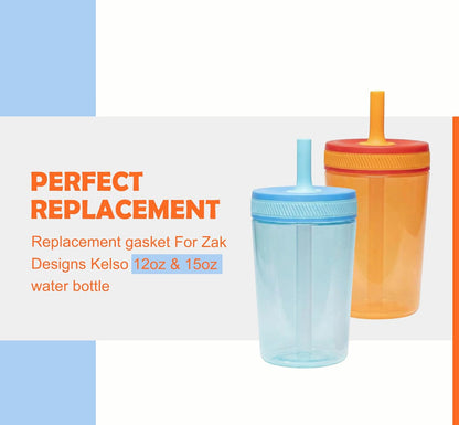 6Pcs Rubber Seal Replacement Parts Compatible with Zak Designs Kelso 15 Oz Tumbler Water Bottle Lid,Silicone Gasket Leak Proof Sealing O Rings for Zak Cup Accessories