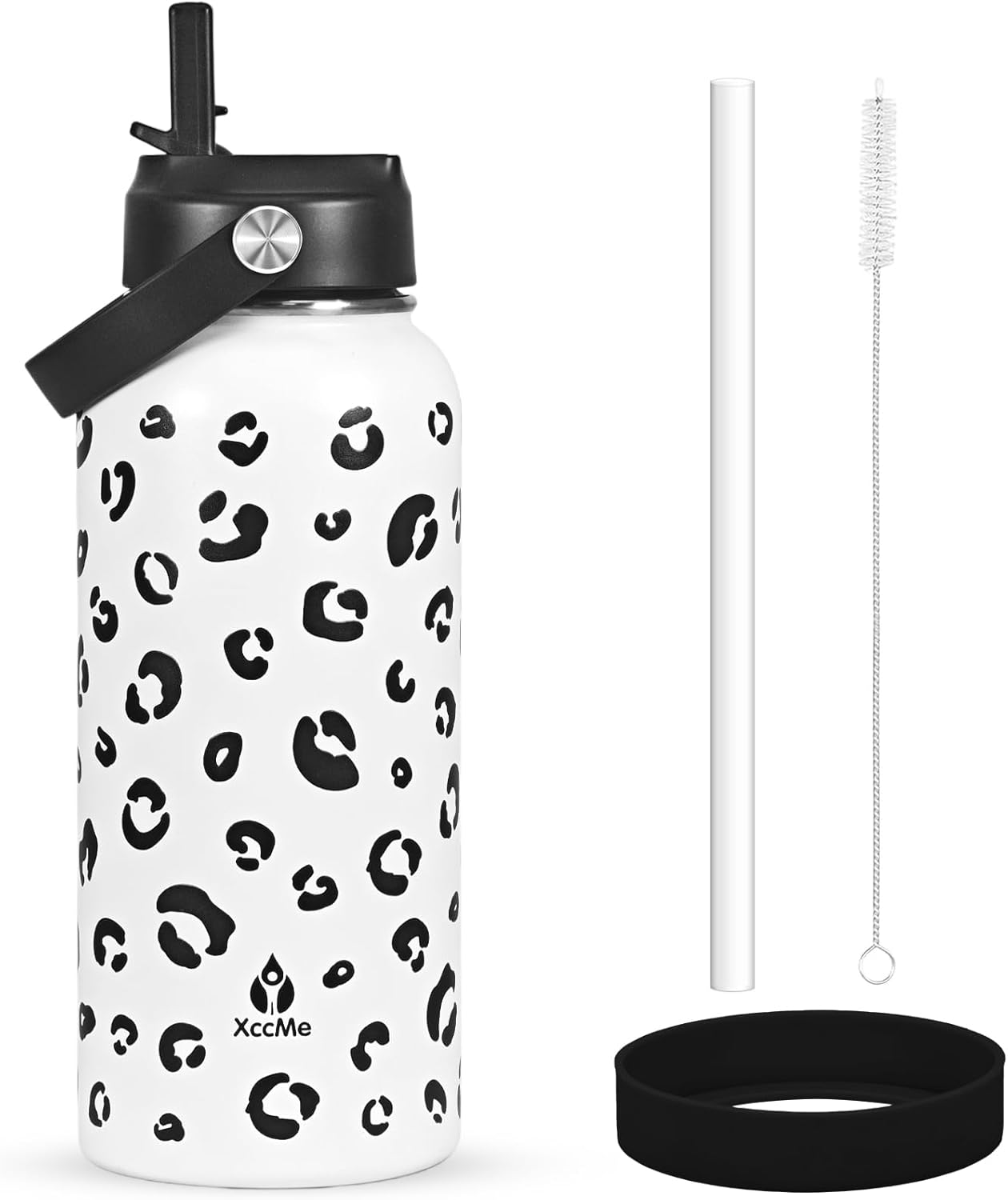 32oz Pickleball Insulated Water Bottle with Lid,Stainless Steel Water Bottl with Flip Straw and Handle,Gifts for Pickleball Players, Pickleball Lovers,Women Girls,Leak Proof Water Bottle