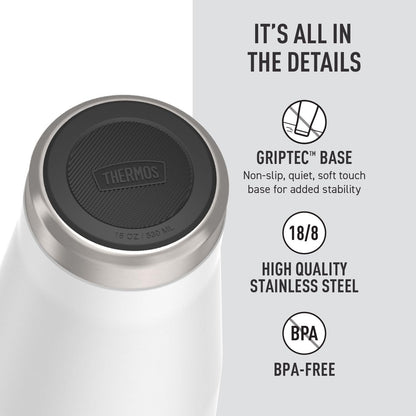 THERMOS ICON SERIES, Stainless Steel Tumbler with Slide Lock, 18 Ounce, Mystic Navy