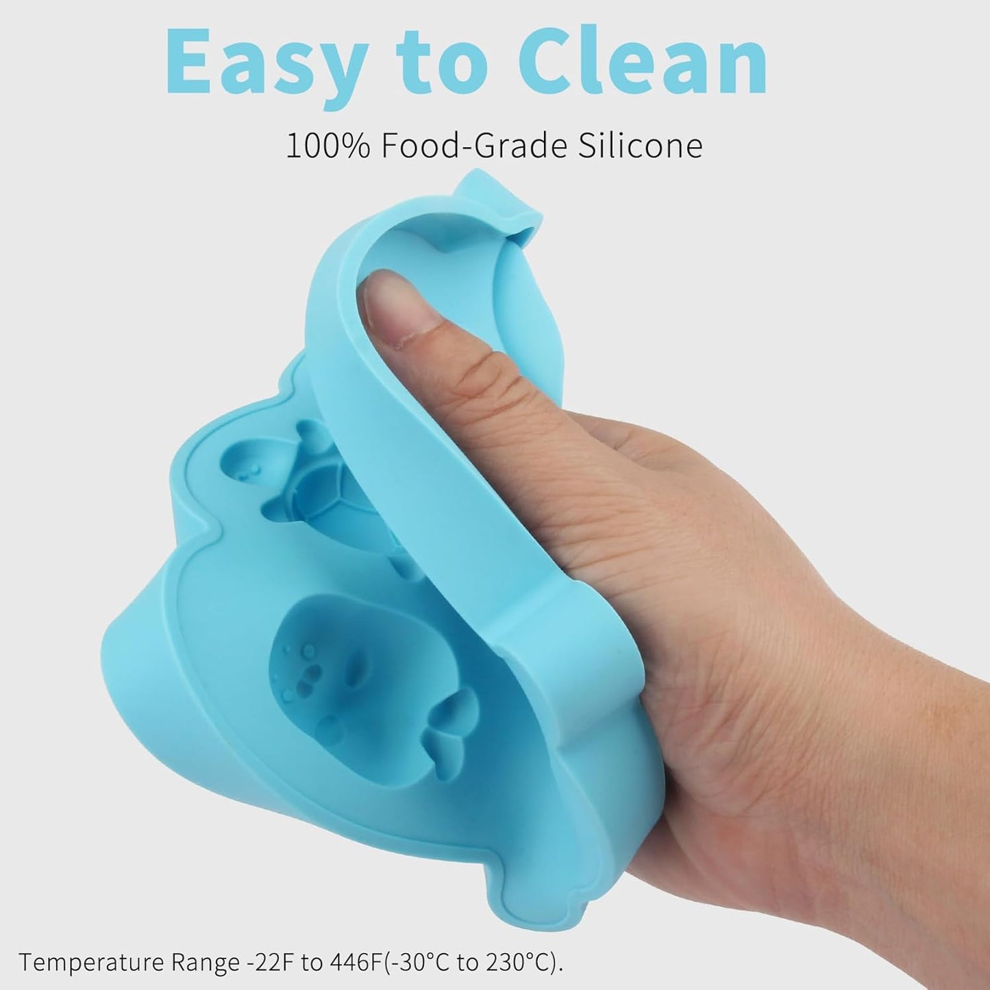 Fu Store Ice Cube Tray Shell Silicone Ice Cube Trays with Cute Marine Life Shapes Cubes Easy to Release Perfect for Freezer Home, Kitchen, Drinks, Cocktail, Coffee, Chocolate Mold (Blue)
