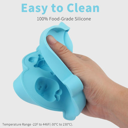 Fu Store Ice Cube Tray Shell Silicone Ice Cube Trays with Cute Marine Life Shapes Cubes Easy to Release Perfect for Freezer Home, Kitchen, Drinks, Cocktail, Coffee, Chocolate Mold (Blue)