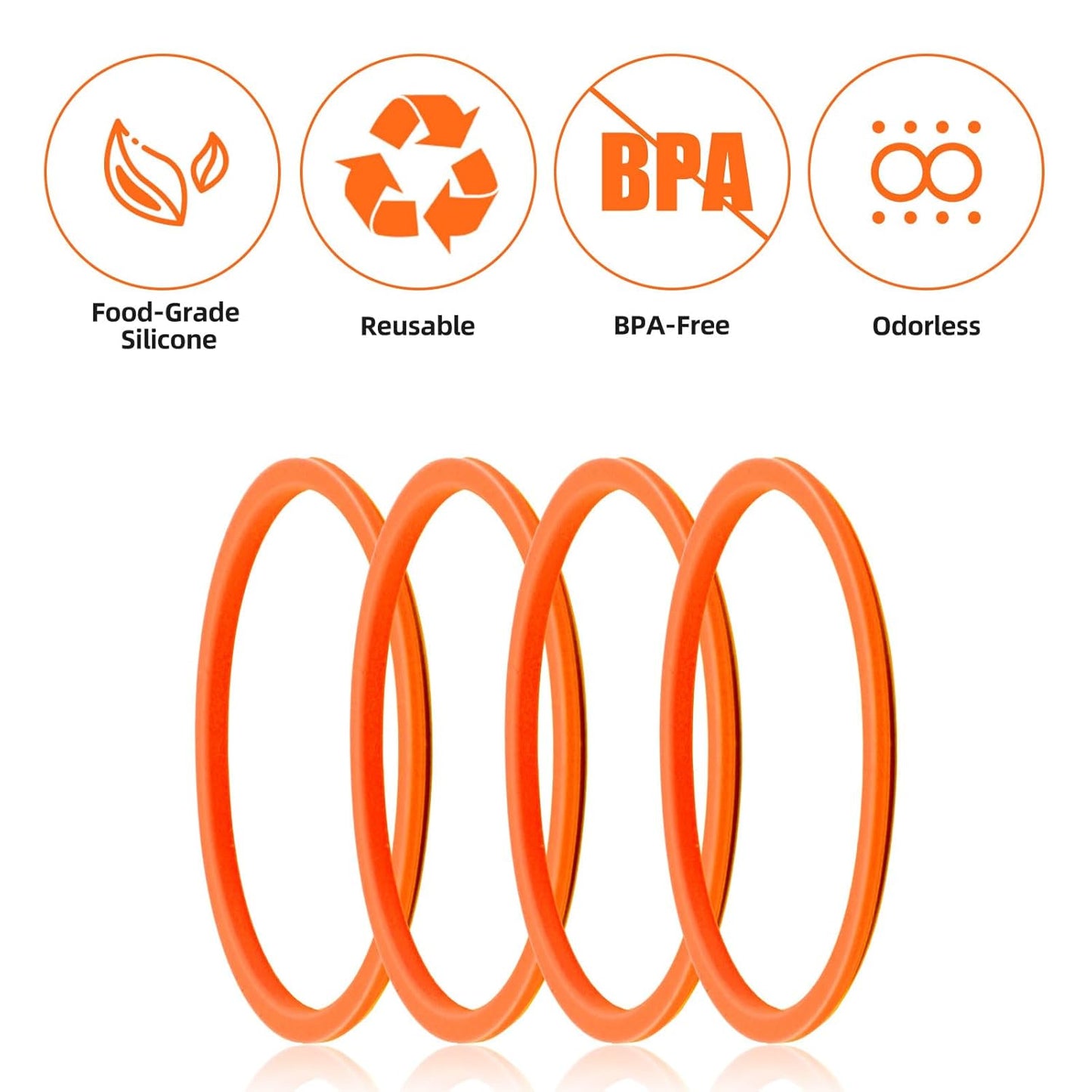 BOXOB 4pcs Gasket Replacement for Owala 40oz Tumbler, Silicone O Ring Water Bottle Ring Seal Lid Gasket Replacement Parts Accessories Compatible with Owala 40oz Stainless Steel Cup (Grey)