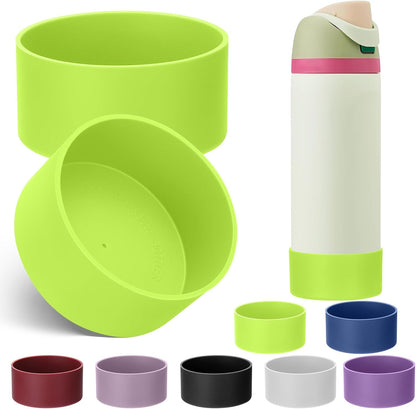 Mity rain 2PCS Silicone Boot for Owala Water Bottle 24 oz 32 oz, Anti-Slip Protective Sleeve Bottom Bumper Protector for FreeSip Stainless Steel Water Bottles Accessories