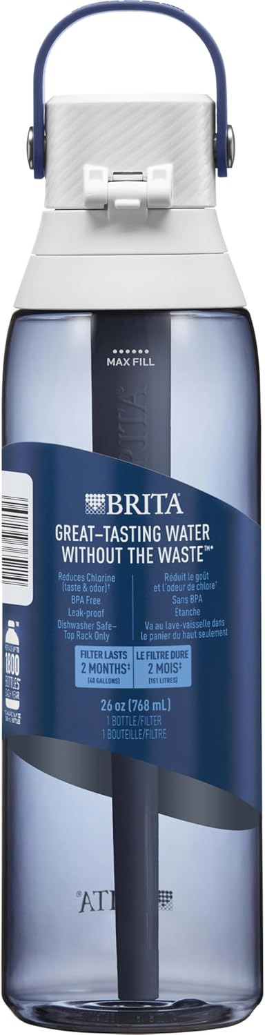Brita 36386 Premium Water Filter Bottles, 26oz, Night Sky