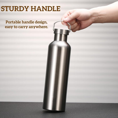 Vacuum Insulated Stainless Steel Water Bottle Insulated Water Bottle Wide Mouth Insulated Metal Bottle for Cold Drinks I BPA-Free Bottle for Travel (17oz)