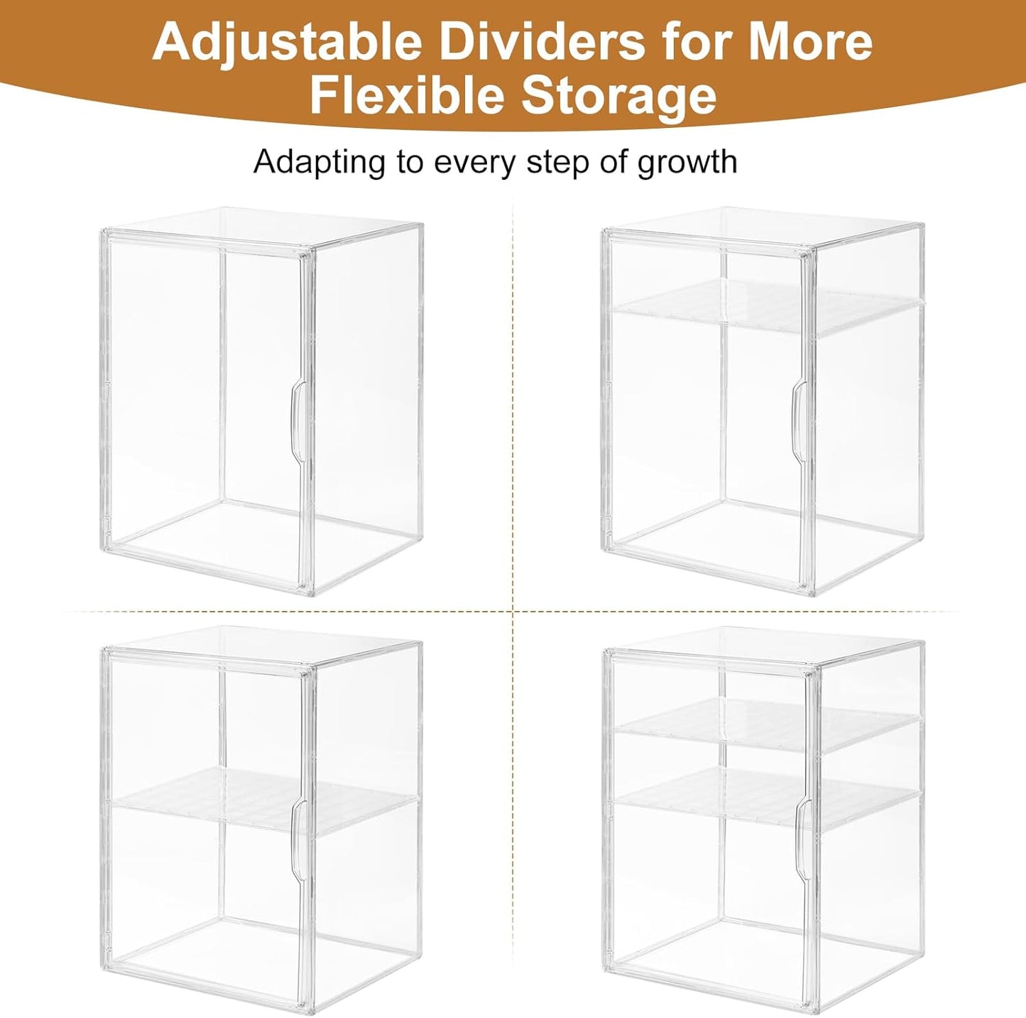 ERTIUANIO Baby Bottle Organizer – 3 Tier Bottle Storage Organizer Baby for Nipples, Pump Parts, Food Jars – Clear Acrylic Bottle Station Organizer for Countertop and Kitchen, Gifts for New Mom