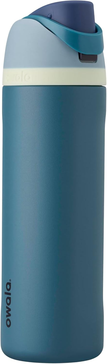 Owala FreeSip Insulated Stainless Steel Water Bottle with Straw, BPA-Free Sports Water Bottle, Great for Travel, 32 Oz, Denim