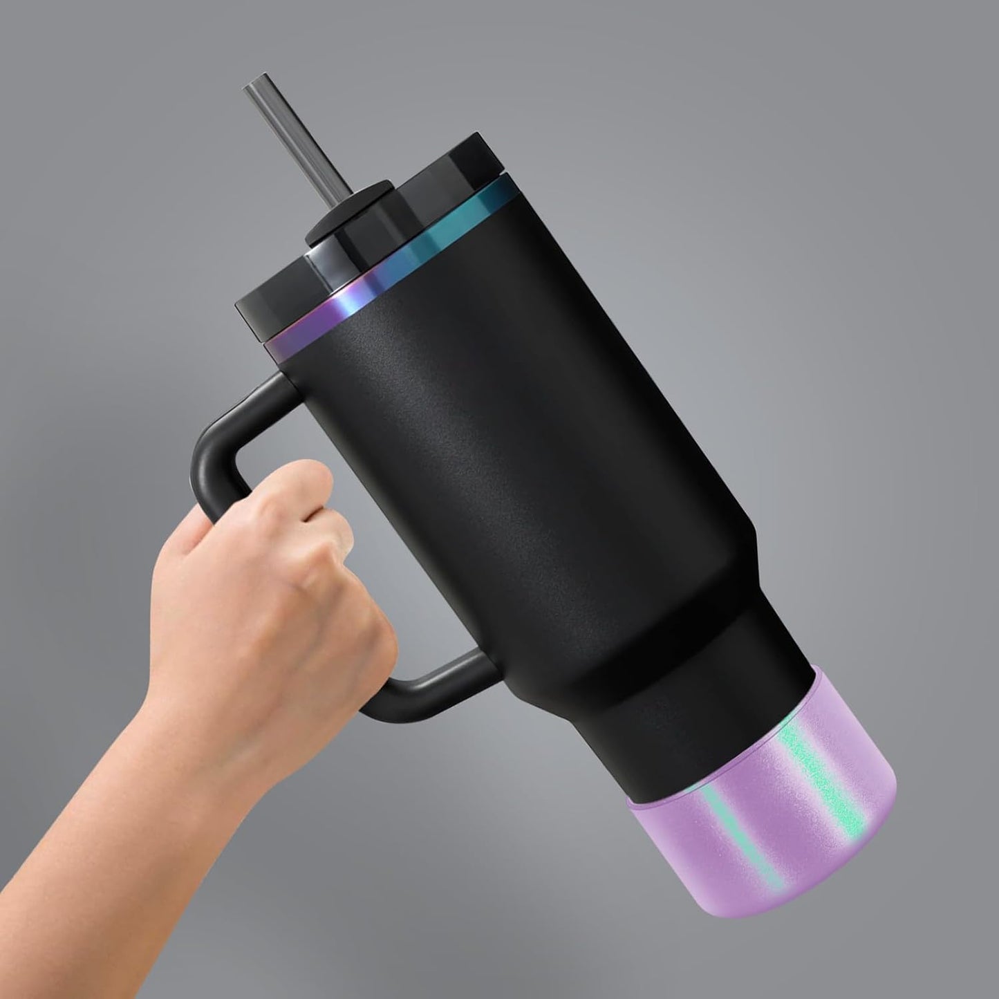 Chameleon Silicone Water Bottle Boot, Compatible with Stanley & Hydro Flask Tumbler 2.8-2.95in Bottom Anti-Slip Protector Rubber Sleeve