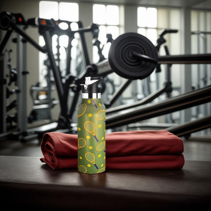 Pickleball Gifts,Pickle Water Bottle with Straw Lid Insulated Stainless Steel Travel Mugs for Sport Gym Outdoor 20oz
