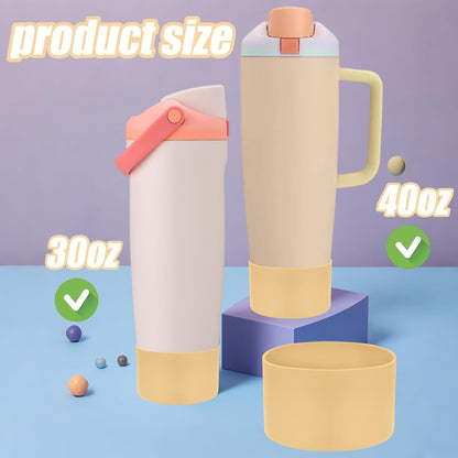 Mity rain 2PCS Protective Silicone Boots for Owala 30oz & 40oz FreeSip Sway Bottles & Tumblers - Accessories for owala, Enhances Stability & Prevents Scratches(Black Cherry)