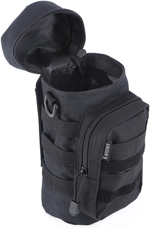 Molle Water Bottle Holder, Tactical Water Bottle Pouches for Backpack with D-Ring Hook