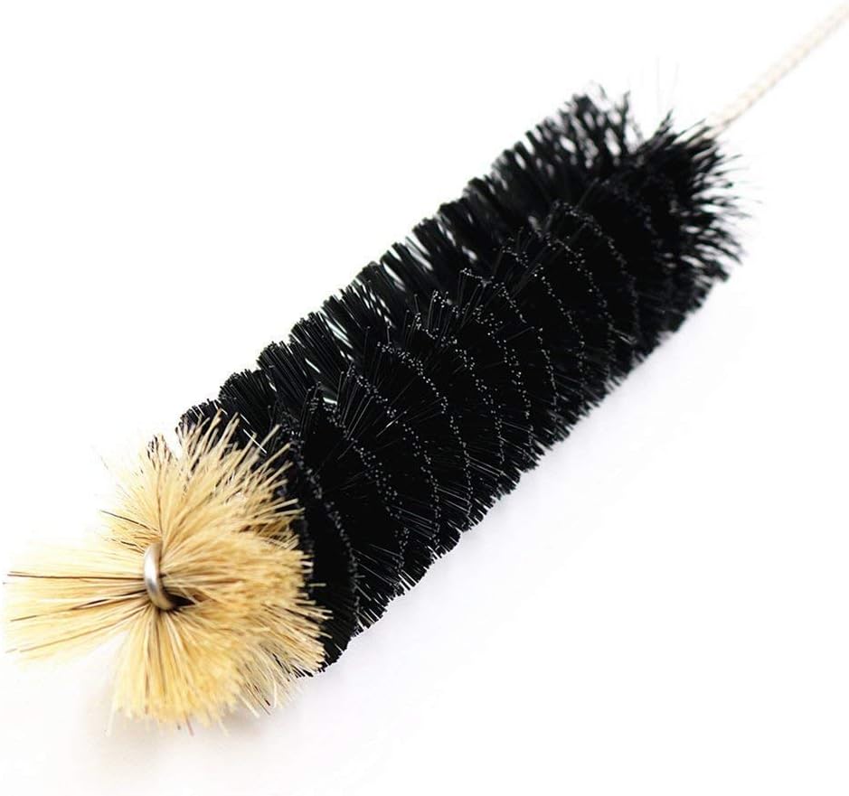 Long Bottle Brush, 17 in Bendable Cleaner Brushes for Cleaning Neck Beer Bottles, Wine, Baby Bottles, Water Bottles, Tumblers, Flask, Bird Feeder, Vase, Pipes and Brewing Supplies Black/1Pack