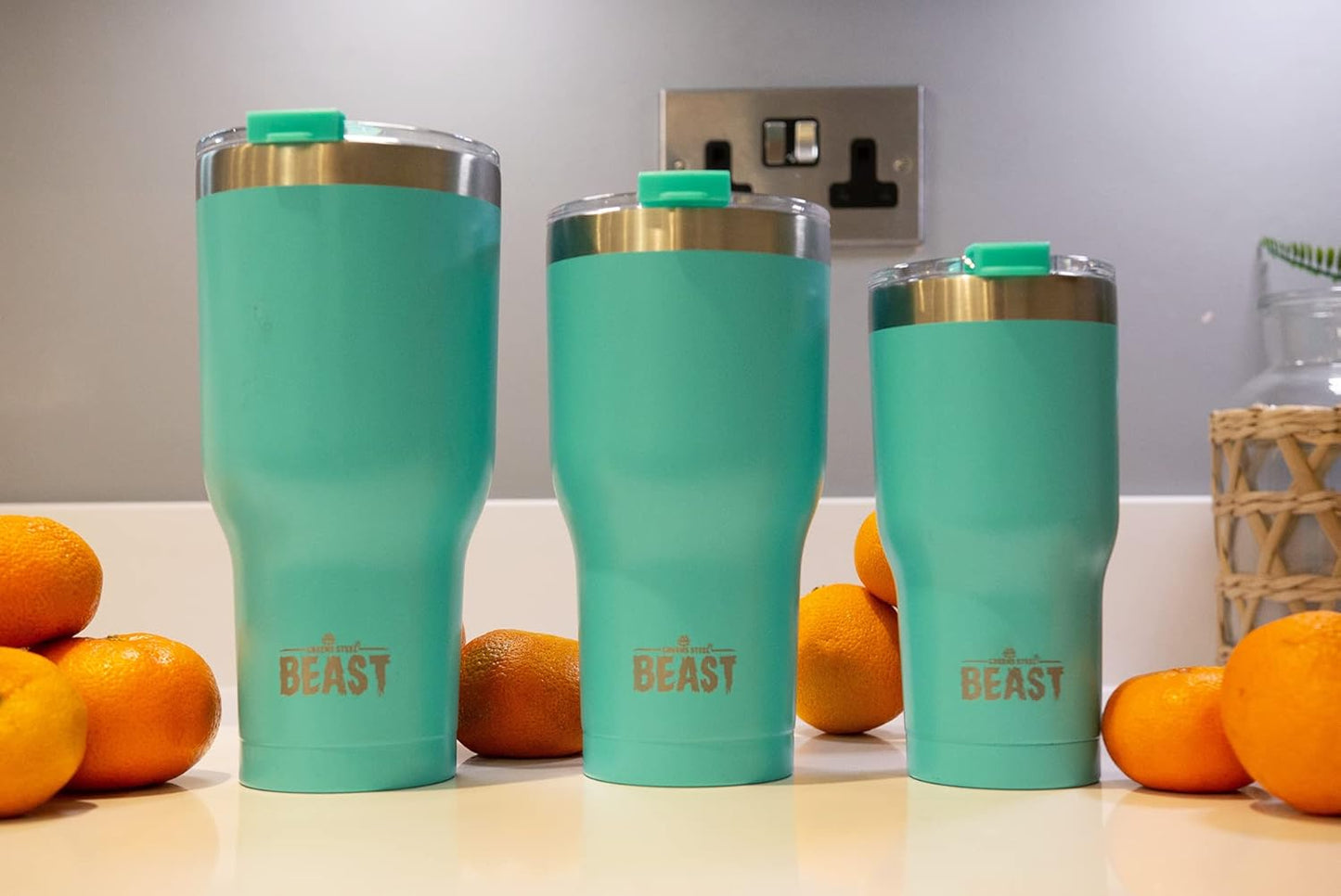 Beast 10 oz Tumbler Stainless Steel Vacuum Insulated Coffee Ice Cup Double Wall Travel Flask (Arctic White)