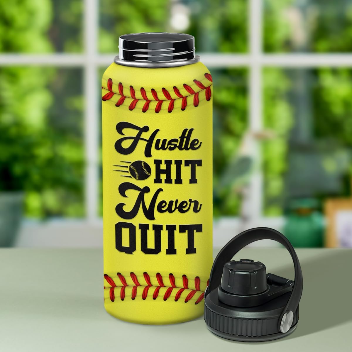 SANDJEST Gym Insulated Engraved Stainless Steel Water Bottle 32oz, Vacuum Chug Lid Travel Tumbler For Men Friends Dad Gymer Trainer, Gym Mode on, Birthday Christmas Father's Day
