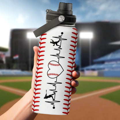 SANDJEST Gym Insulated Engraved Stainless Steel Water Bottle 32oz, Vacuum Chug Lid Travel Tumbler For Men Friends Dad Gymer Trainer, Gym Mode on, Birthday Christmas Father's Day