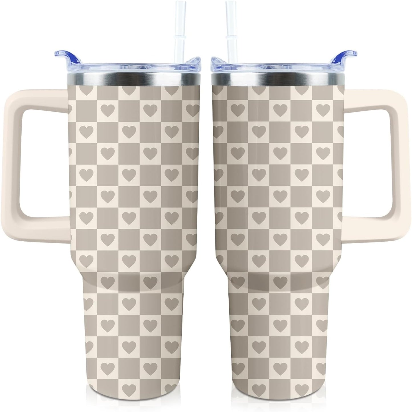 40 oz Tumbler with Handle and Straw Lid Leak Proof | You're Awesome Inspirational Mother's Day Birthday Gifts for Women Men Coworker Friends | Stainless Steel Cup Dishwasher Safe